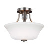 Semi-plafonnier Evington 2 lumières - Nickel satiné