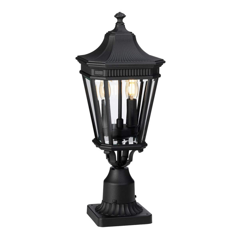 Potelet moyen Cotswold 2 lumières - Noir