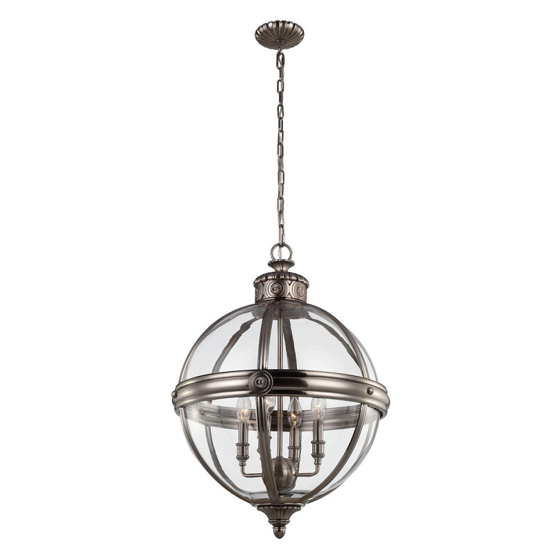 Lustre Adams 4 lumières - Nickel antique