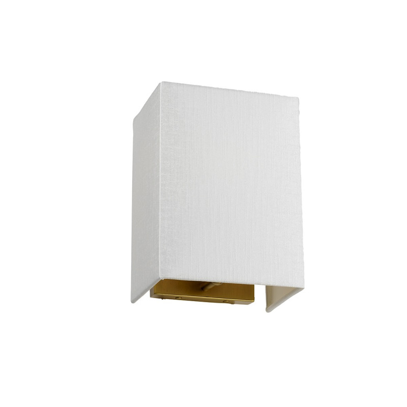 Petite applique carrée avec plaque arrière en laiton vieilli Riley