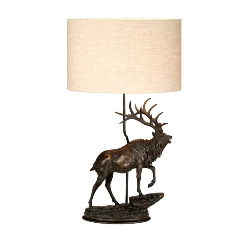 Lampe de table avec abat-jour ovale Angus 1 lumière