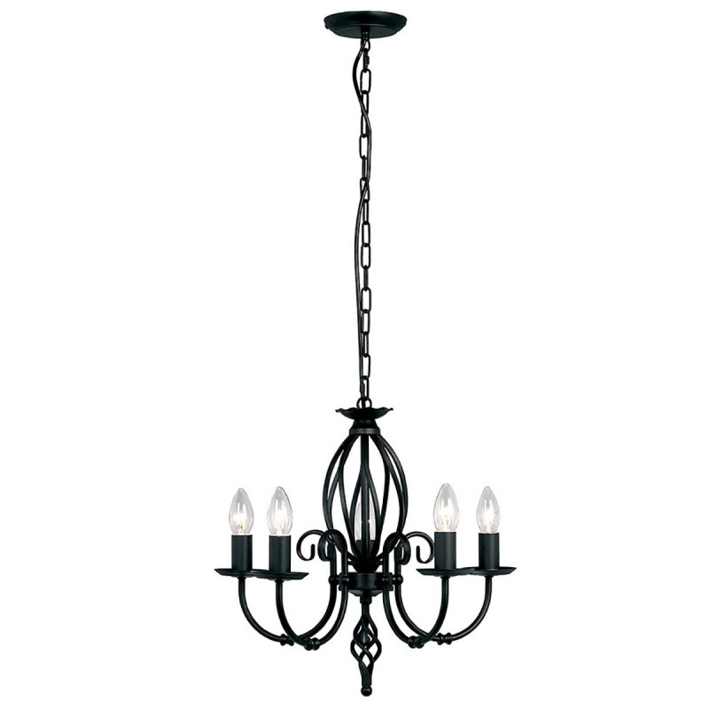 Lustre Artisan 5 lumières - Noir