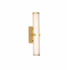 Clamp Wall Light - Gold Metal, Ribbed Clear & Opal Diffuser