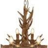 Stag 12Lt Pendant - Brown Resin