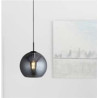 Amsterdam Pendant  - Black Metal & Smoked Glass