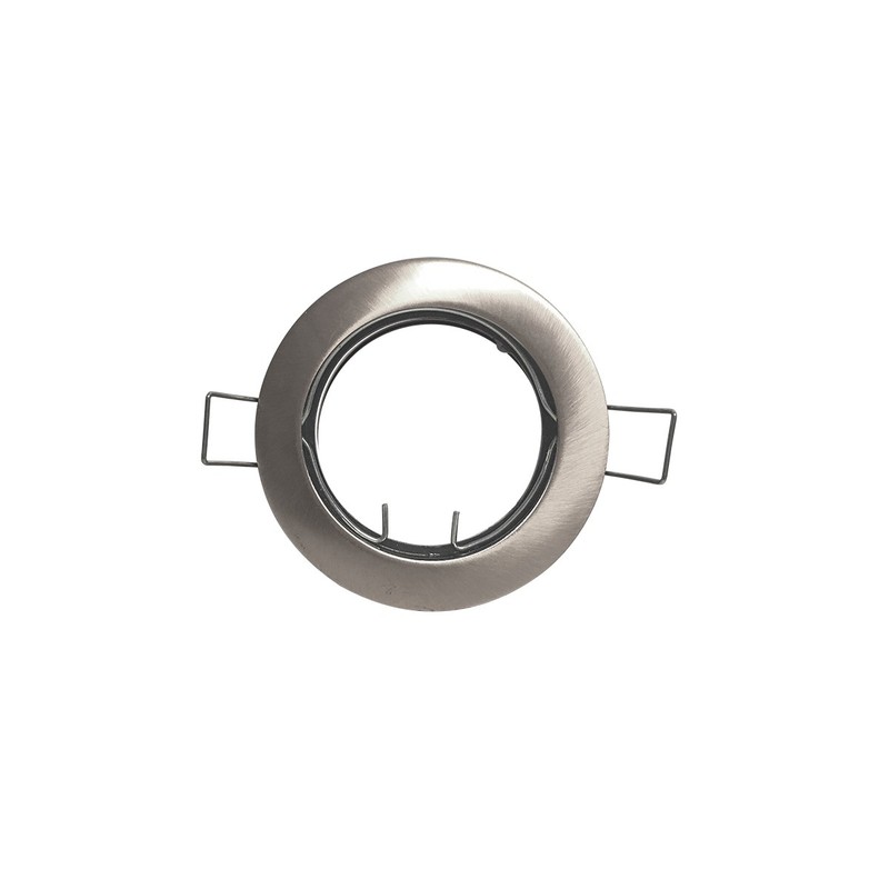 Support de Spot Dicroïque Rond Fixe Argent