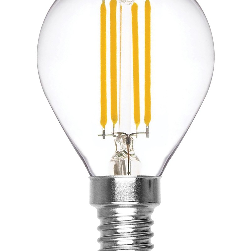 4W Sphérique G45 Filament LED E14 Verre