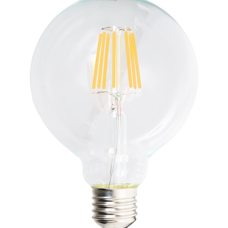 8W Globe G95 Filament LED E27 Verre