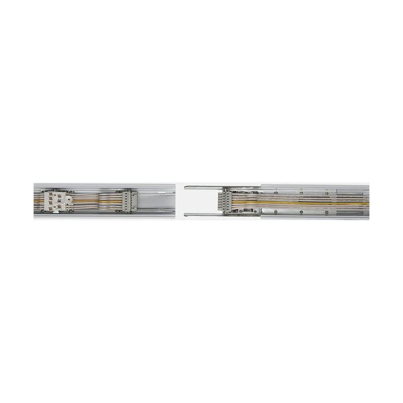 Rail de fin système Trunking 5 Câbles 1500mm Blanc