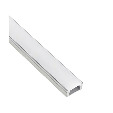 Profilé Aluminium en Saillie 2m Diffuseur Opaque intérieur 8mm (l) 15 x (H) 8mm