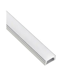 Profilé Aluminium en Saillie 2m Diffuseur Opaque intérieur 12mm (l) 17.5 x (H) 14mm
