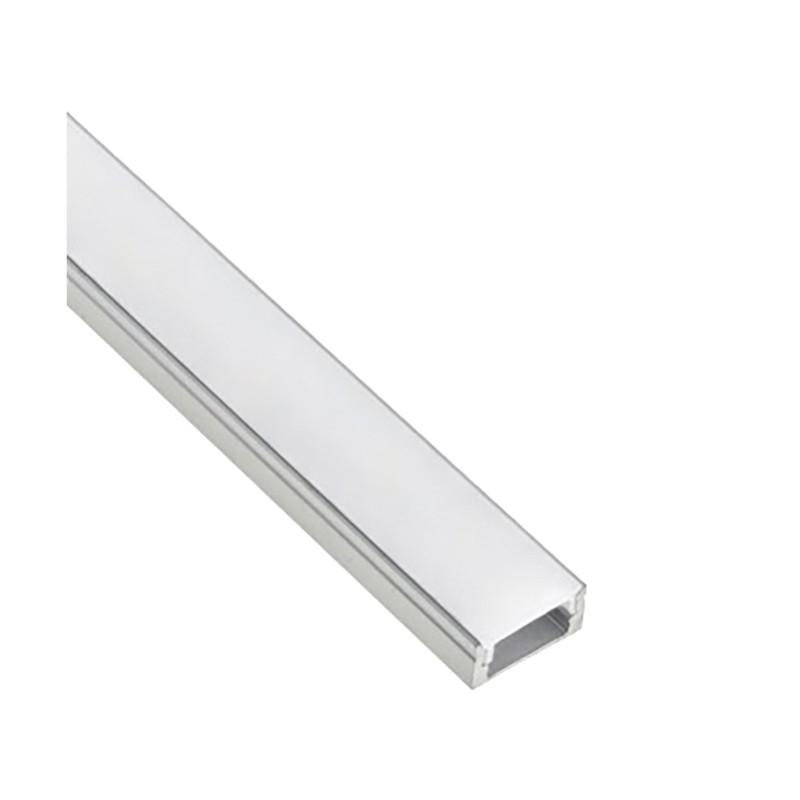 Profilé Aluminium en Saillie 2m Diffuseur Opaque intérieur 12mm (l) 17.5 x (H) 14mm