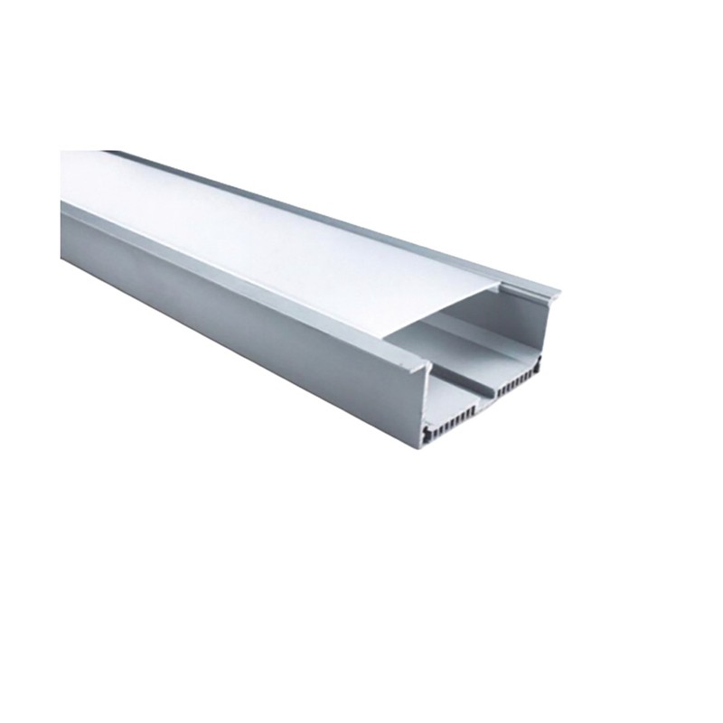 Profilé Aluminium Encastrable 2m Diffuseur Opaque intérieur 12mm (l) 25 x (H) 14 x (F) 16mm