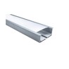 Profilé Aluminium Encastrable 2m Diffuseur Opaque intérieur 12mm (l) 25 x (H) 14 x (F) 16mm