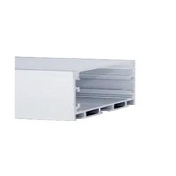 Profilé Aluminium U Saillie 2m Diffuseur Opaque intérieur 50mm (l) 55 x (H) 33mm