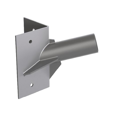 Support d'angle pour fixation murale Gris Ø60mm
