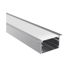 Profilé Aluminium Saillie 2m Diffuseur Opaque 21x20mm