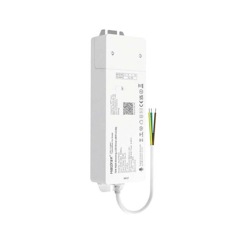 Contrôleur Bandeau RGBW c/Sources 24V 75W avec WiFi WL4-P75V24