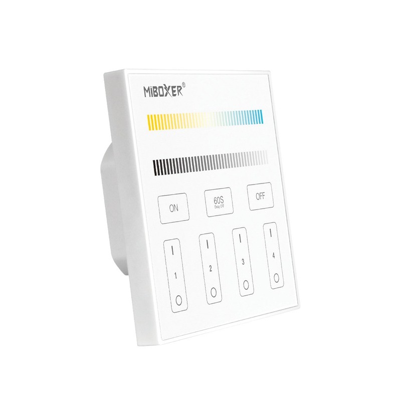 Panneau Wireless 4 Zones Touch Dimming CCT Controller T2