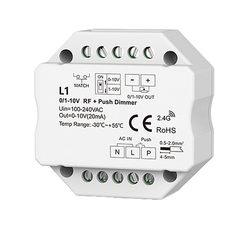 Module 0-10V/1-10V RF+ Push Dimmable