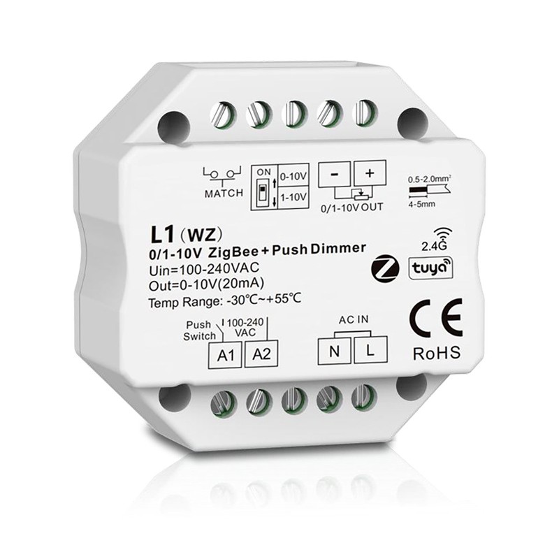 Module 0-10V/1-10V ZigBee+RF+Push Dimmable