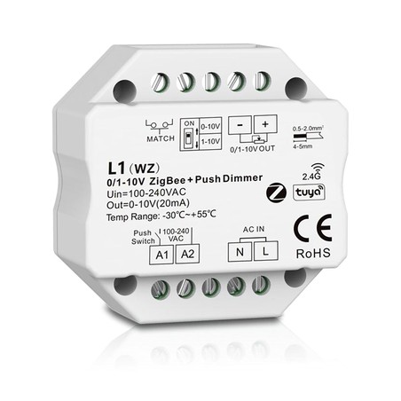 Module 0-10V/1-10V ZigBee+RF+Push Dimmable