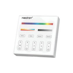 Panneau Wireless 4 Zones Touch Dimming RGB+CCT Controller T4
