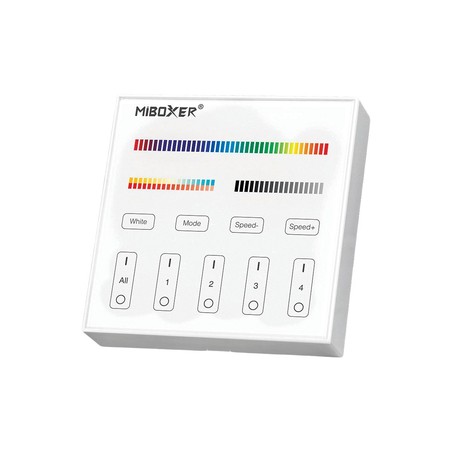 Panneau Wireless 4 Zones Touch Dimming RGB+CCT Controller T4