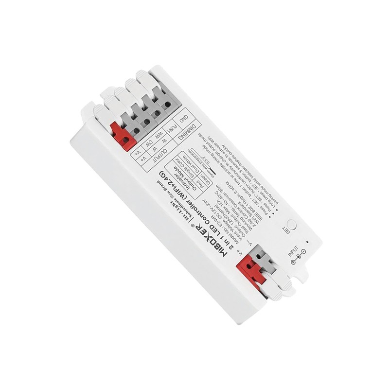 Contrôleur Bandeau Blanc/CCT WiFi+2.4GHz E2-WR connexion rapide