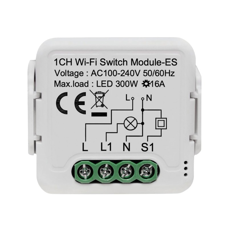 Mini-interrupteur Wi-Fi 16 A avec wattmètre