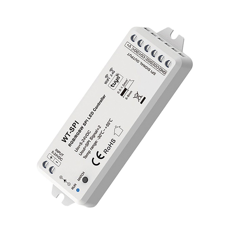 Contrôleur Bandeau Pixel/SPI RGB/RGBW WiFi+Wireless