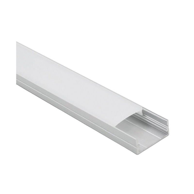 Profilé Aluminium Saillie intérieur 20mm 2m (l) 23.5 x (H) 10mm