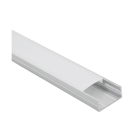 Profilé Aluminium Saillie intérieur 20mm 2m (l) 23.5 x (H) 10mm