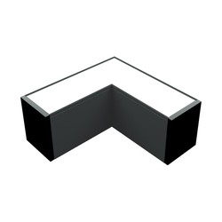 L Connecteur 13W Diffuseur Opaque - Noir