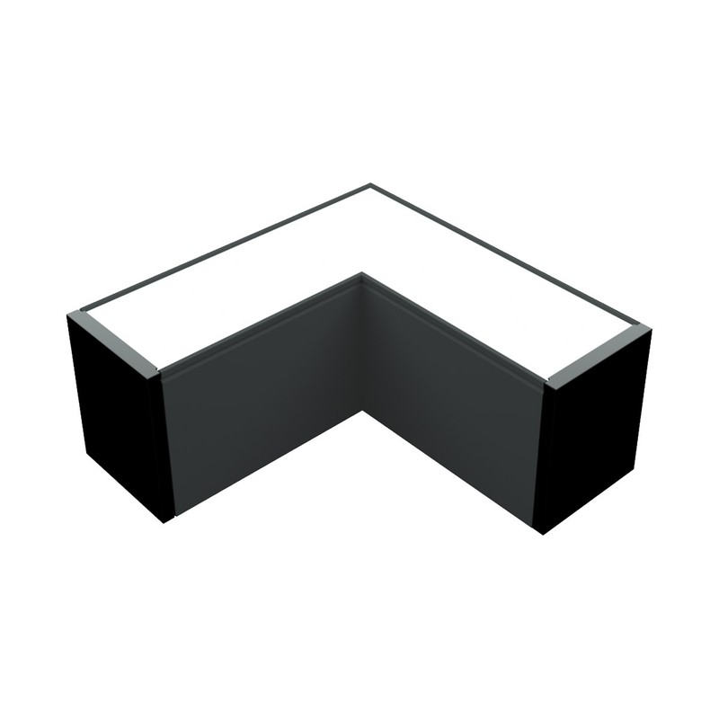 L Connecteur 13W Diffuseur Opaque - Noir