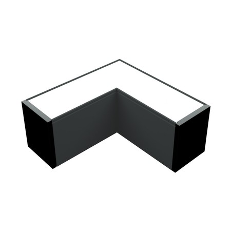 L Connecteur 13W Diffuseur Opaque - Noir
