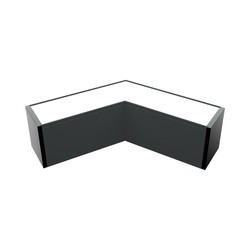 120º L Connecteur 13W Diffuseur Opaque - Noir