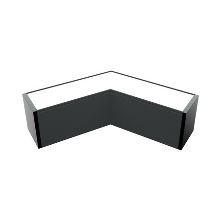 120º L Connecteur 13W Diffuseur Opaque - Noir