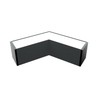 120º L Connecteur 13W Diffuseur Opaque - Noir