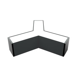 120º Y Connecteur 18W Diffuseur Opaque - Noir