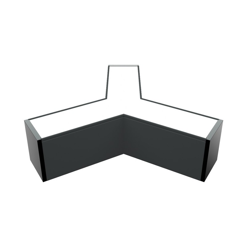 120º Y Connecteur 18W Diffuseur Opaque - Noir