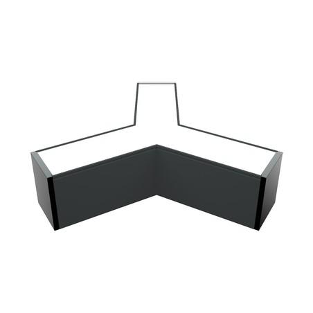120º Y Connecteur 18W Diffuseur Opaque - Noir