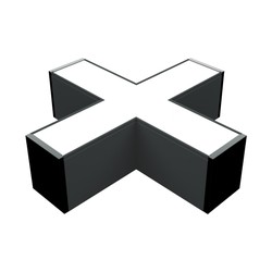 X Connecteur 25W Diffuseur Opaque - Noir