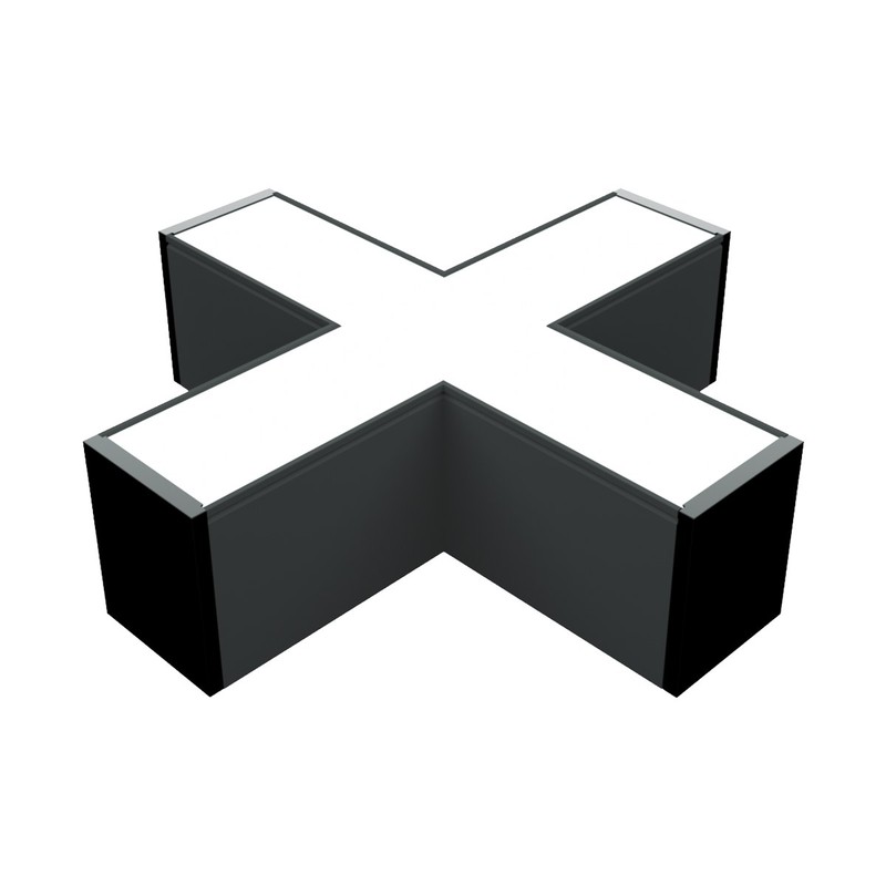X Connecteur 25W Diffuseur Opaque - Noir