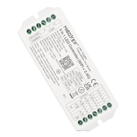 Contrôleur Bandeau 5 en 1 (W/CCT/RGB/RGBCCT) WiFi 20A PW5