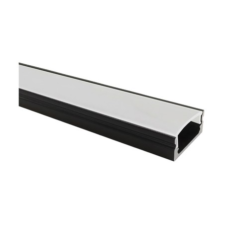 Profilé Aluminium Noir Saillie intérieur 12.3mm (l) 17.3 x (H) 7.60mm