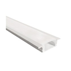 Profilé Aluminium Blanc Encastrable intérieur 12.3mm (l) 24.5 x (H)7.69 x (Ext) 17.5mm