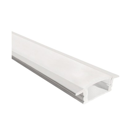Profilé Aluminium Blanc Encastrable intérieur 12.3mm (l) 24.5 x (H)7.69 x (Ext) 17.5mm