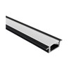 Profilé Aluminium Noir Encastrable intérieur 12.3mm (l) 24.5 x (H)7.69 x (Ext) 17.5mm