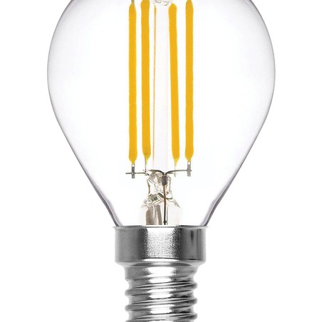 4W Sphérique G45 Filament LED E14 Verre